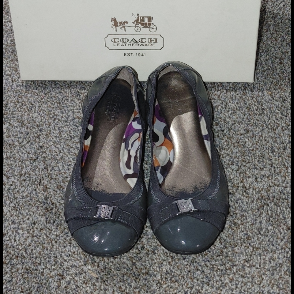 Patent leather COACH flats